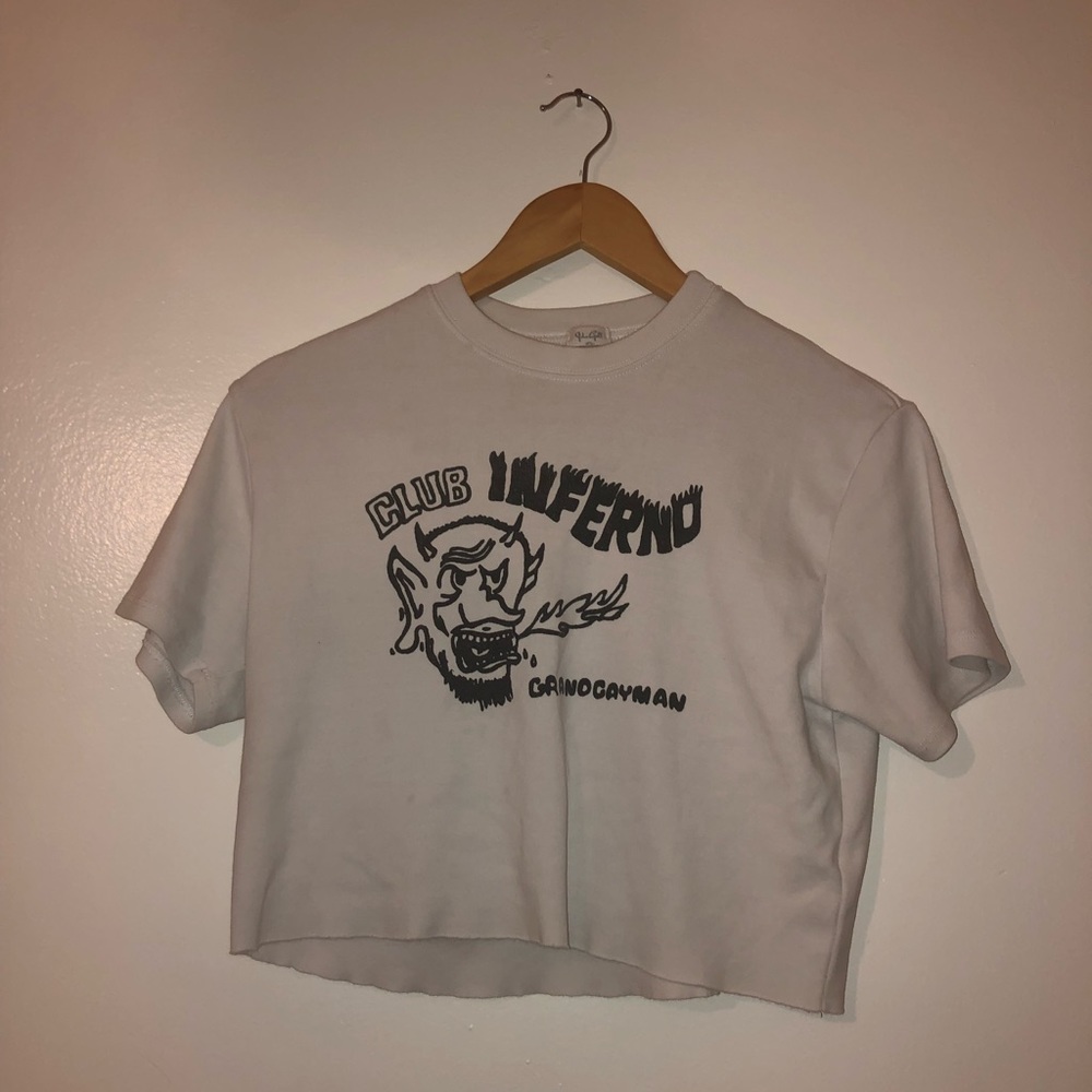Brandy Melville Club inferno crop top